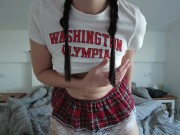 Innocent schoolgirl masturbates to orgasm 6/16