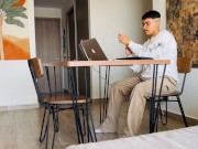 cute gf sucks my dick while I try to work part 1 / soft porn 1/16