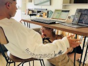 cute gf sucks my dick while I try to work part 1 / soft porn 12/16