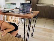 cute gf sucks my dick while I try to work part 1 / soft porn 15/16