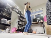 After her workout, she got naked in the hallway... and didn’t care 😈 Full video on profile 16/16