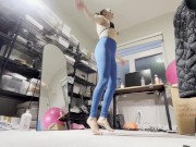 After her workout, she got naked in the hallway... and didn’t care 😈 Full video on profile 3/16