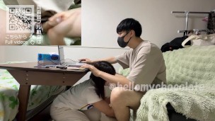 彼氏の仕事の邪魔をしてみた！/Japanese hentai video.