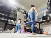 Caught her nude after gym, rubbing herself slowly 💦 Full video on profile 7/16