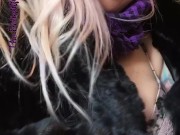 Flashing my tits at Burger King 9/16