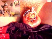 [Uncut Scene] 🤠🔒 Chastity Cowboy’s Naughty Secret — Can I Soak Your Underwear? 💦🩲 15/16