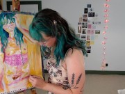 a naughty self portrait painting challenge 11/16