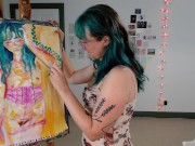 a naughty self portrait painting challenge 14/16