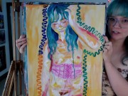 a naughty self portrait painting challenge 16/16