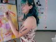 a naughty self portrait painting challenge 9/16