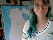 a very very naughty self portrait painting 10/16