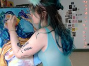 a very very naughty self portrait painting 14/16