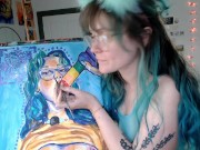 a very very naughty self portrait painting 16/16