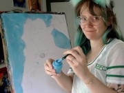 a very very naughty self portrait painting 7/16