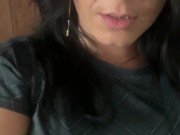 Beautiful MilfyCalla with hungry pussy pee in the toilet, pissing close up 1/16