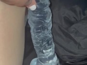 HUGE GLASS DILDO IN TEEN PINK PUSSY-BEST AMATEUR-ARABIAN SNOWWHITE-FEMALE MASTURBATION-LOS ANGELES G 15/16