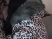 MilfyCalla face fucking and Cumming over my Glossy Puffer Jacket linner 6/16