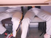 Hot College Students Touch in Secret 12/16