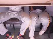 Hot College Students Touch in Secret 4/16