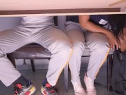 Hot College Students Touch in Secret 5/16