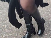 Walking in my fetish boots