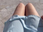 I went outside without panties, and the wind lifted my dress: public masturbation 5/16