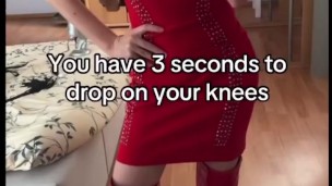 Femdom - Drop on your knees!