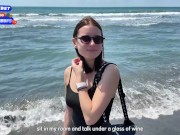 Meeting With Sexy Brunette Ended Sperm on Her Huge Boobs 4/16