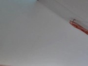 Horny Asian amateur films her morning masturbation and creampie fuck 1/16