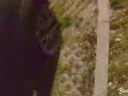 Flashing at the Pub: Barista Fucks Me Doggy with a Creamy End 9/16