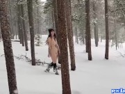 Tattooed Redhead Nude in a Snowstorm 10/16