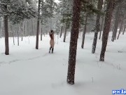 Tattooed Redhead Nude in a Snowstorm 15/16