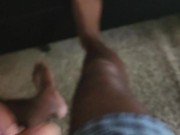 Black dick being stroked gently 15/16