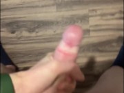 Horny 18yo Twink Jerks Off & Moans Loud - Huge Cum Explosion! 8/16