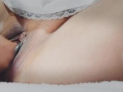 Trying to squirt with my new HUGE dildo fuck machine 5/16