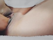 Trying to squirt with my new HUGE dildo fuck machine 6/16