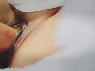 Trying to squirt with my new HUGE dildo fuck machine