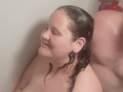 Sex in a tiny shower
