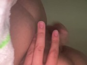 Playing with my tight asshole and pussy 12/16