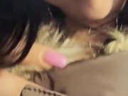 MilfyCalla- A Lot Of Cum On Brown Fur Hooded Puffer Jacket 12/16