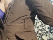 MilfyCalla- A Lot Of Cum On Brown Fur Hooded Puffer Jacket 14/16