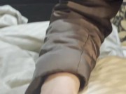 MilfyCalla- A Lot Of Cum On Brown Fur Hooded Puffer Jacket 3/16