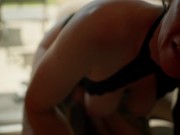 Une Milf française baise avec un jeune homme dans son jardin 16/16