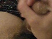 Big white cock shoots big load cum into condom 10/16