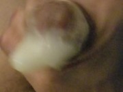 Big white cock shoots big load cum into condom 16/16