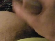 Big white cock shoots big load cum into condom 9/16