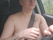 Driving naked and pissing 14/16