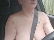 Driving naked and pissing 15/16