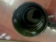 She Wrote Me Up…So My Big White Cock Blasted Her Desk and Coffee Cup with Cum – POV Cumshot 16/16