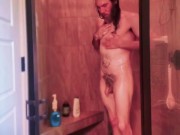 casual shower - naked man ass to relax and study to 1/16